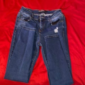 Enjean : blue skinny ripped jeans